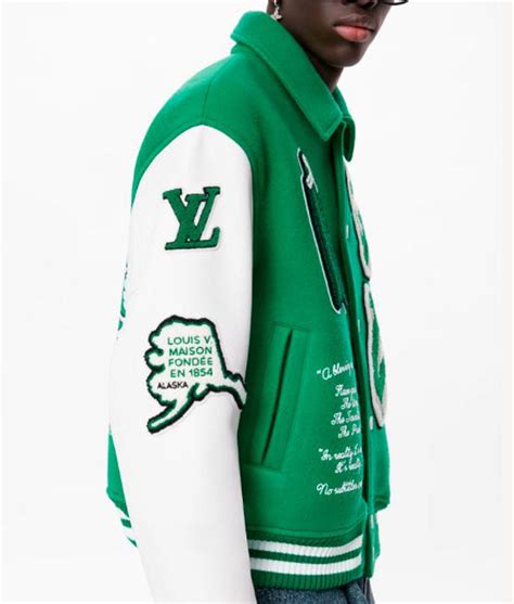 louis vuitton green varsity jacket|louis vuitton letterman jacket.